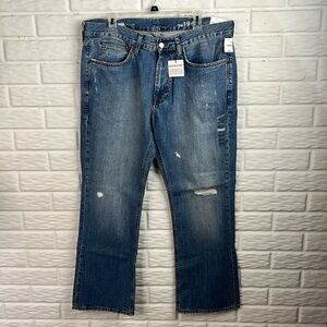 GAP 1969 BOOT CUT JEANS  DESTRUCTED Men’s 36x30 NWT